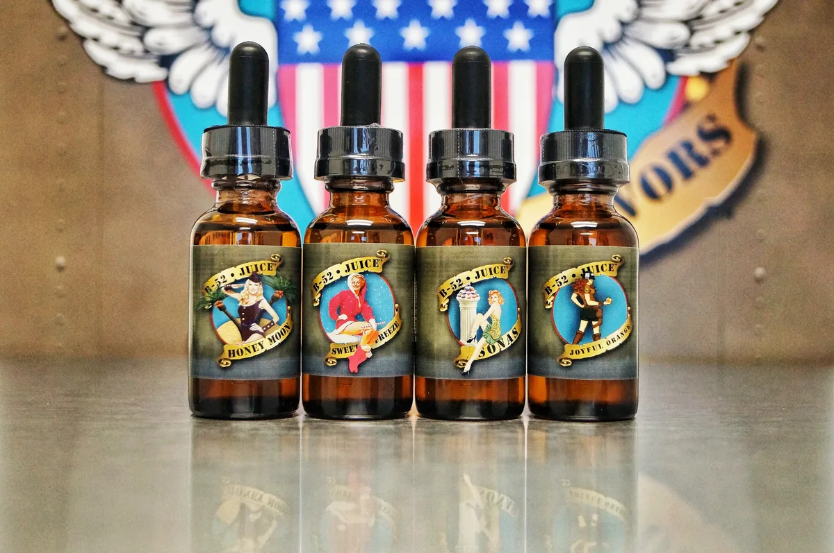 A set of packaged B-52 Juice products