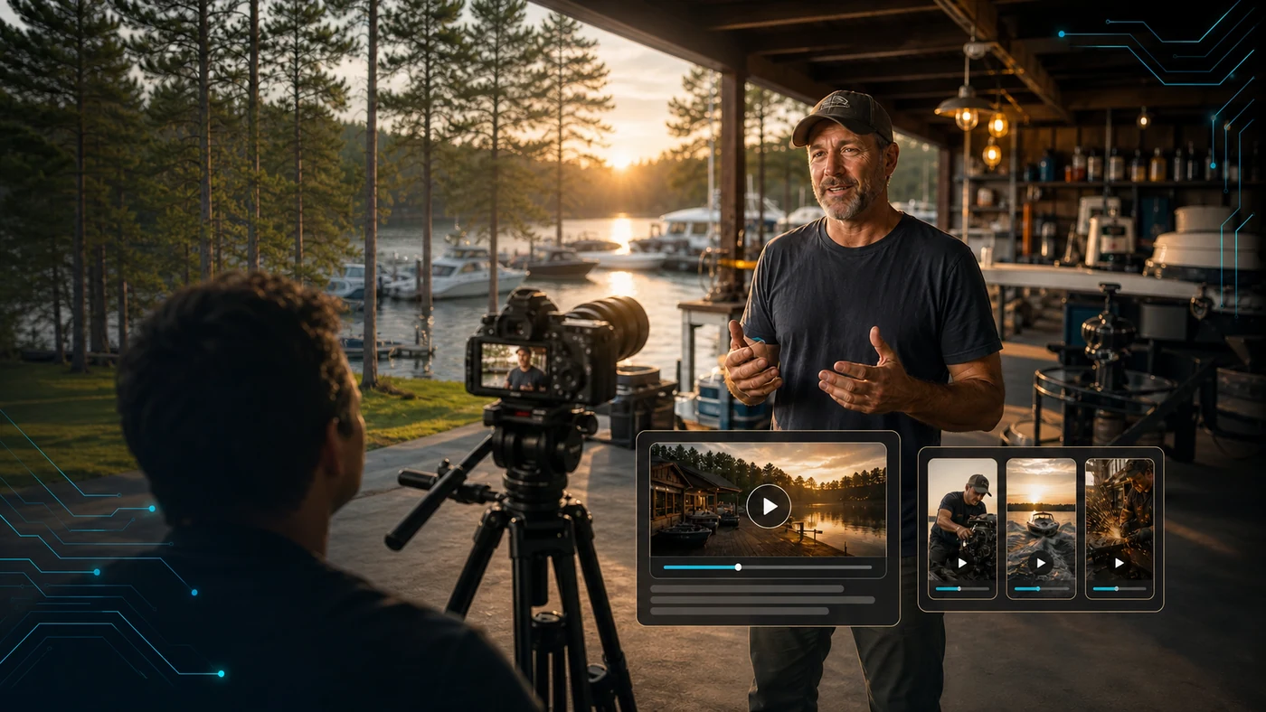 Business photo and video production organized for website and social use