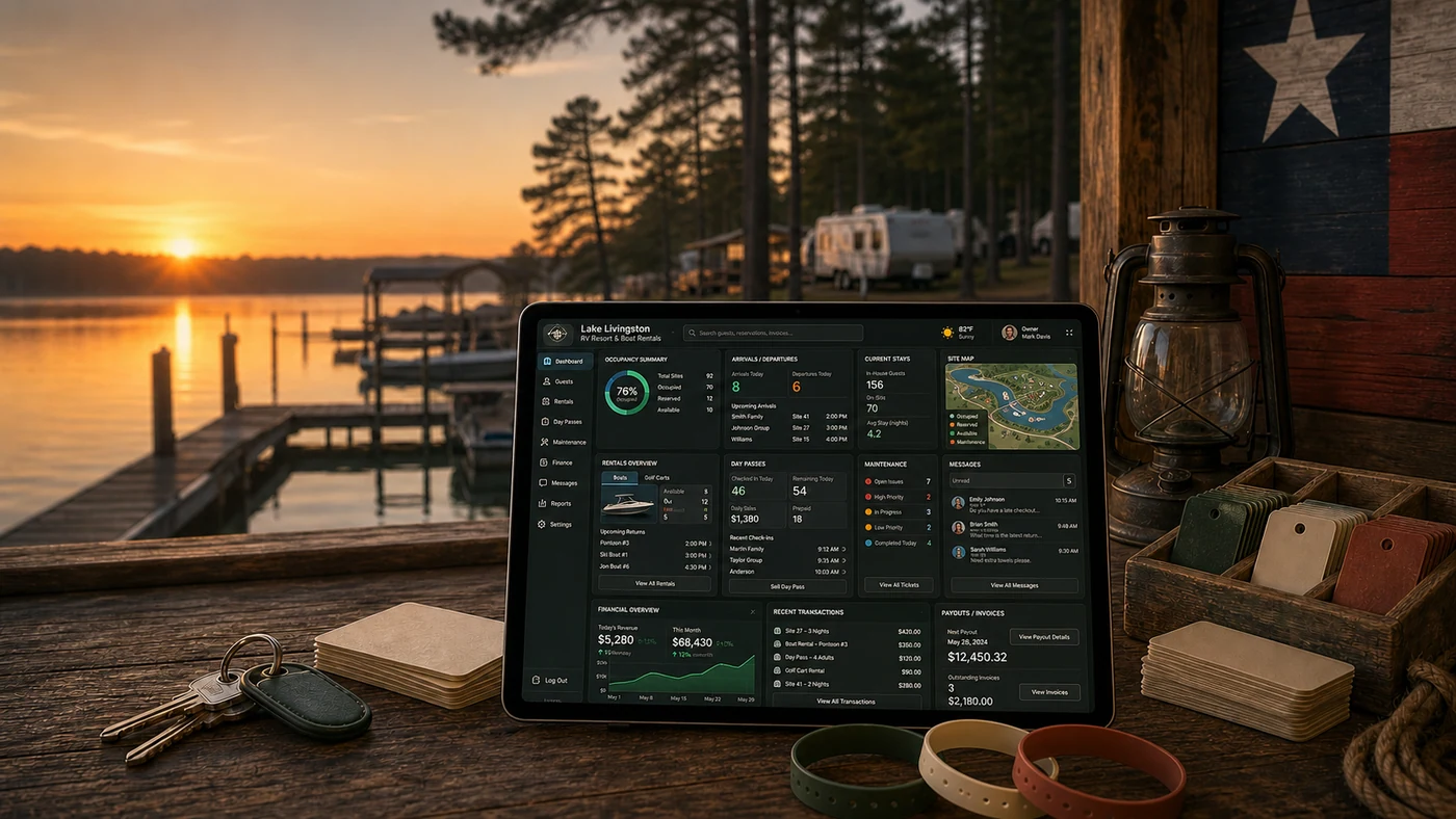 Pine Cove Boat Rentals System fictional interactive demonstration